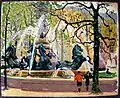 Oil Painting: Horse Fountain, c. 1913