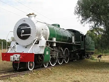 Baldwin-built no. 844 at the SANRASM South Site, June 2011