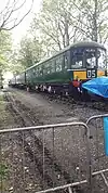 Numbers W50413 and W56169 sit at the Helston Railway's Prospidnick Halt.