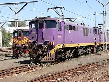 No. E1666 in PRASA's Shosholoza Meyl livery, Beaufort West, 15 September 2015