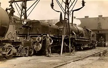 Class GM at Braamfontein depot, c. 1940