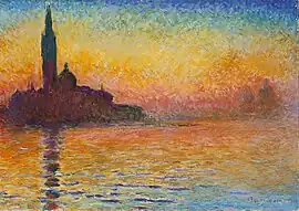 Claude Monet, 1908, Saint-Georges majeur au crepuscule, 65.2 x 92.4 cm, National Museum Cardiff