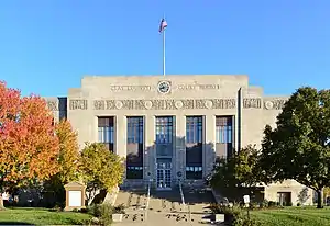 South side of the Clay County Courthouse (designed by Wight and Wight) in Liberty