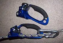 Image 8Ascender attached to a rope (from Rock-climbing equipment)