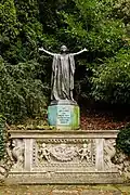 Sir Bertram MacKennal's figure representing Canada in the War Memorial Garden.