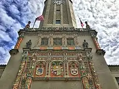 Closeup of the tower designs.