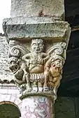 Romanesque capital at the abbey of Saint-Michel-de-Cuxa (France)