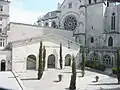 The courtyard of the School of Medicine, formerly the cloister of the monastery