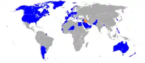 Coalition countries shown in blue; Iraq and Iraqi-occupied Kuwait and Khafji shown in orange