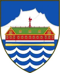 Image 53The "red siminar", a college building pictured in the coat of arms of Nuuk, the capital city of Greenland  (from College)