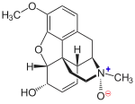 Chemical structure of codeine-N-oxide.