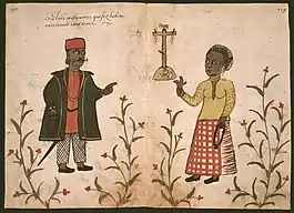 16th century Indo-Portuguese illustration of Saint Thomas Christians at the Códice Casanatense.