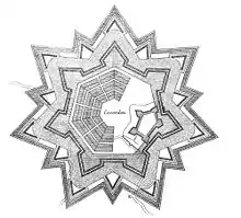 Coevorden fortification plan. 17th century