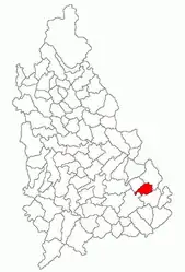 Location in Dâmbovița County