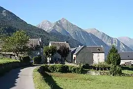 The village, with Col d'Azet in the background