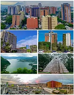 Counterclockwise from top:  Guatemala City, Santa Catarina Pinula, Mixco, Lago Amatitlan, Parque Nacional Naciones Unidas & Villa Nueva.