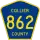 County Road 862 marker