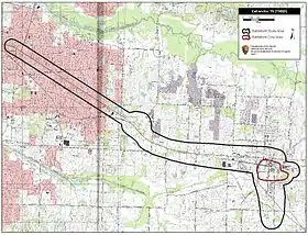 Map of Collierville Battlefield core and study areas by the American Battlefield Protection Program