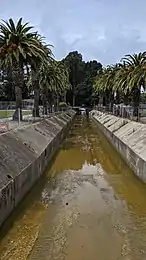 At Orange Memorial Park, South San Francisco, looking northwest into the park