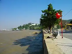 Avenida Cinco de Outubro along the west coast of Coloane