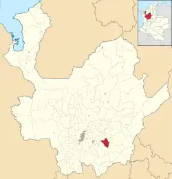 Location of the municipality and town of Granada, Antioquia in the Antioquia Department of Colombia