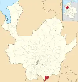 Location of the municipality and town of Nariño in the Antioquia Department of Colombia