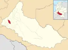 Location of the municipality and town of Morelia, Caquetá Department, Colombia.