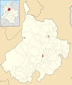 Location of the municipality and town of Palmar, Santander in the Santander  Department of Colombia.