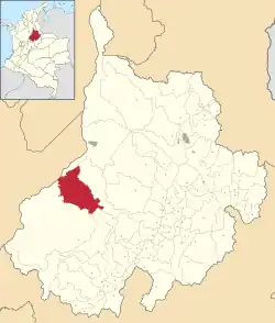 Location of the municipality and town of Puerto Parra in the Santander  Department of Colombia