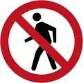 SR-20 No entry for Pedestrian