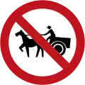 SR-25 No entry for Animal drawn Vehicle