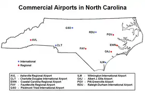 Image 17Commercial Airports in North Carolina (from Transportation in North Carolina)