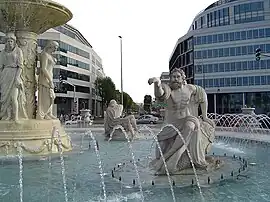 The Croix de Berny fountain at the northern entrance to Antony