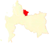 Location of Cabrero commune in Bío Bío Region