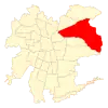 Map of Las Condes commune in Greater Santiago