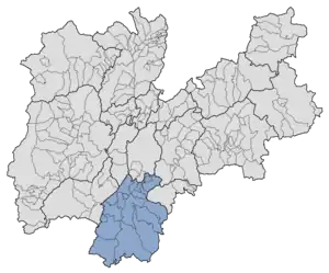 Location of Vallagarina within Trentino.