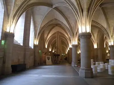 The Conciergerie; the Hall of the Men-at-Arms (early 14th century)