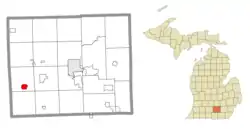 Location within Jackson County