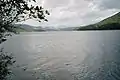 View from Peel Island facing north with Helvellyn in the distant background.