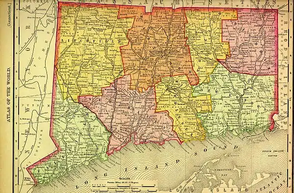 Image 261895 map from Rand McNally (from History of Connecticut)