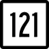 Route 121 marker