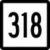 Route 318 marker