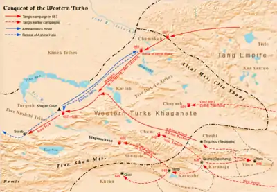 Conquest of the Western Turks in 657