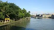 Image 76A view of the southern side of Isla de Convalecencia from the Ayala Bridge over the Pasig River (from List of islands of the Philippines)