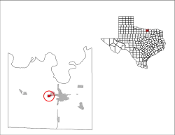 Location within Cooke County