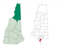 Location in Coös County, New Hampshire