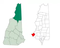 Location in Coös County, New Hampshire