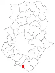 Location in Ilfov County