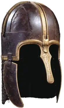 Colour photograph of the Coppergate Helmet