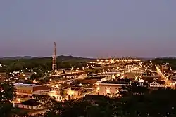 Downtown Corbin, Kentucky, from North Kentucky Street, looking South down Main Street.